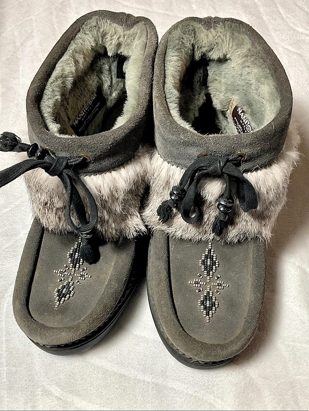 Manitobah mukluks Fur-Lined Beaded Winter Boots US 6